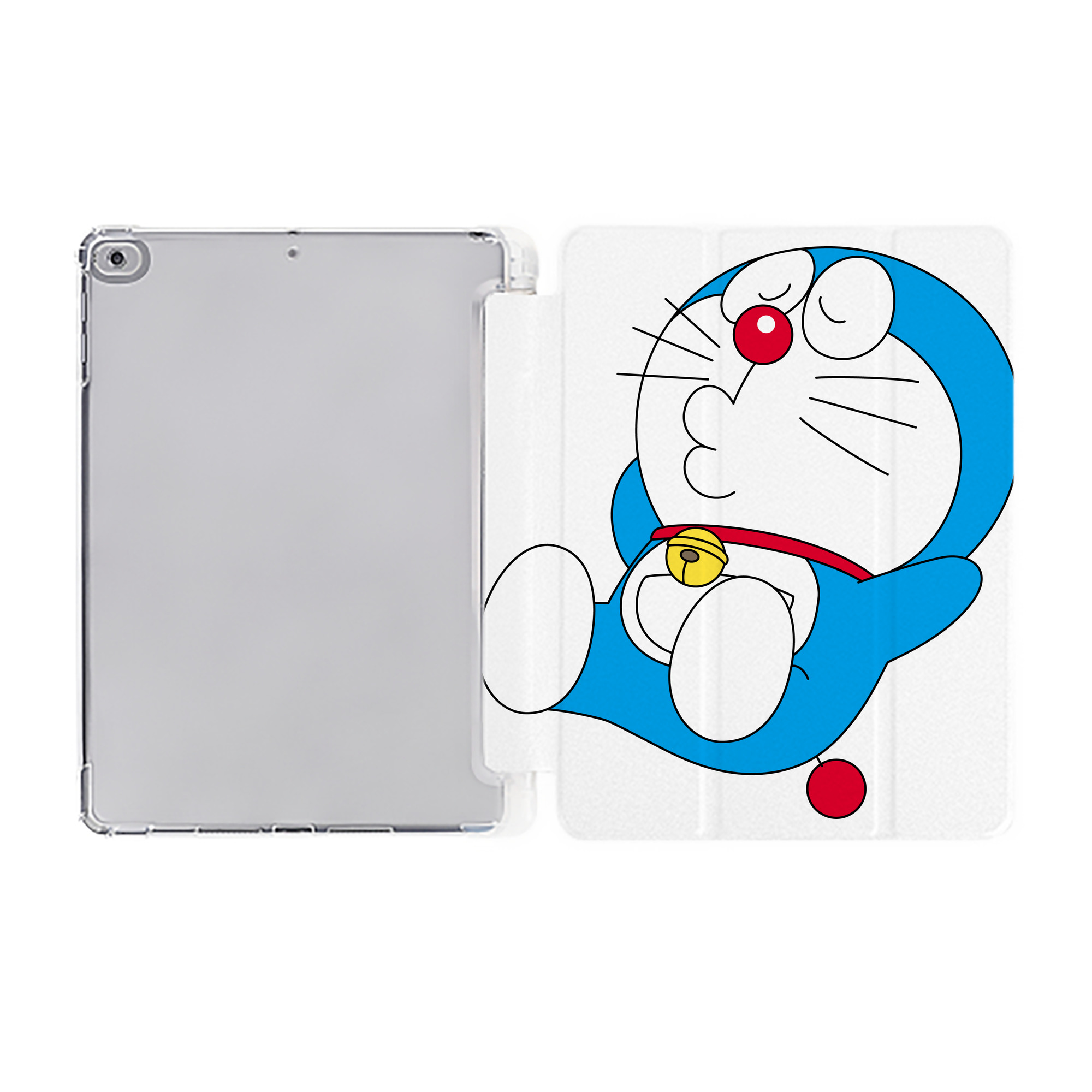 （画像用） ドラえもん Doraemon IPad ケース ペン収納付き 三つ折りスタンド PUレザー×シリコン 対応機種9.5/10.5/10.9インチ